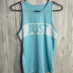 Women Nike DriFit Tank Top Aqua Size small
